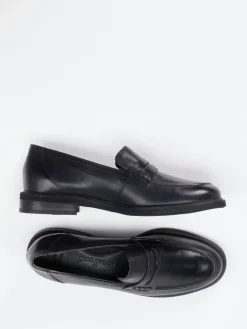 Damen Paul Green – Penny Loafer aus Kalbleder Dunkel