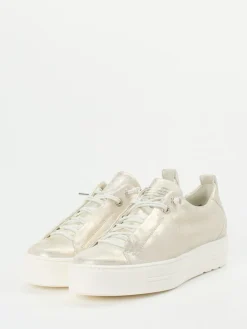 Damen Paul Green – Plateau-Sneaker aus Metallicleder