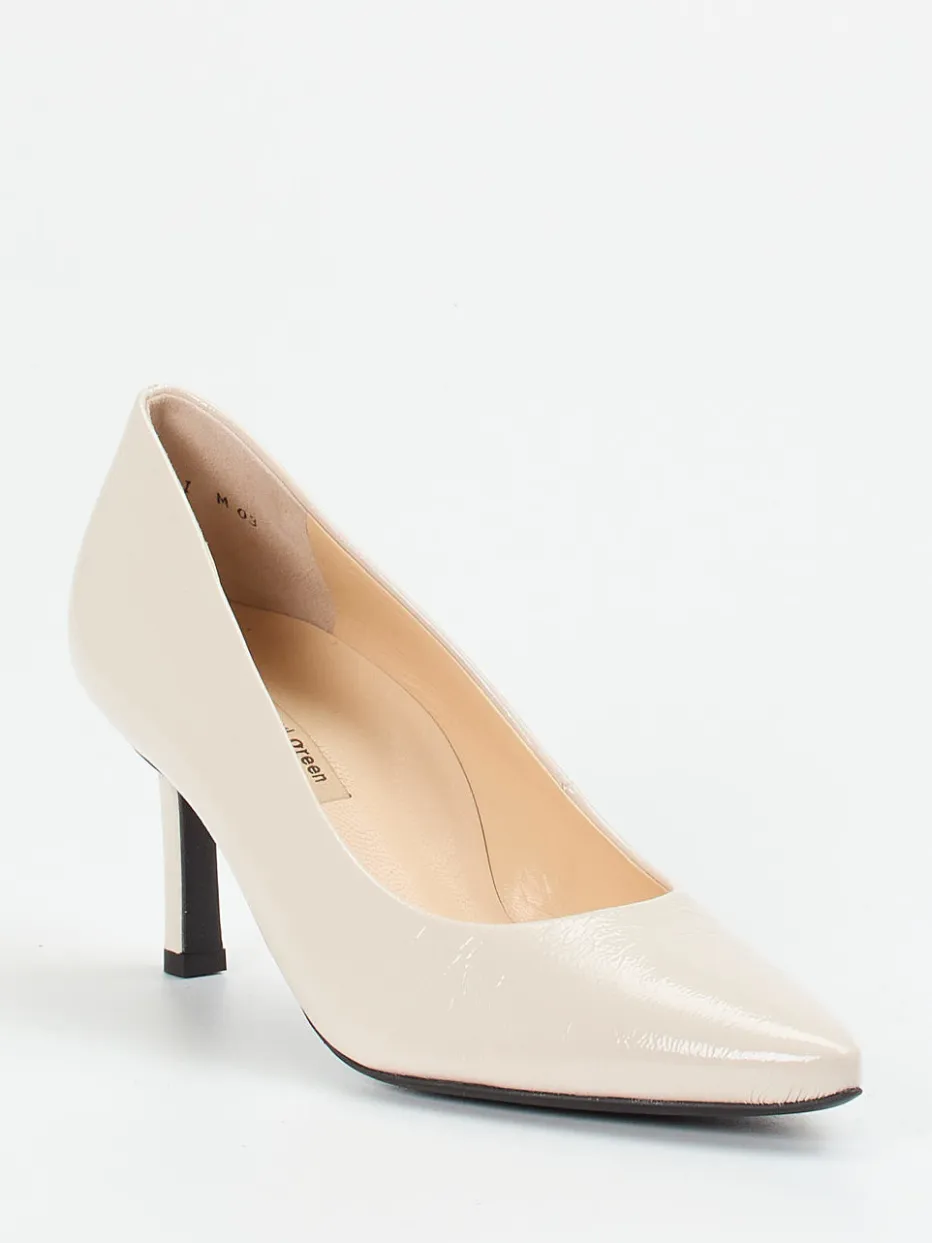 Damen Paul Green – Pumps aus Lackleder in Cremeweiß
