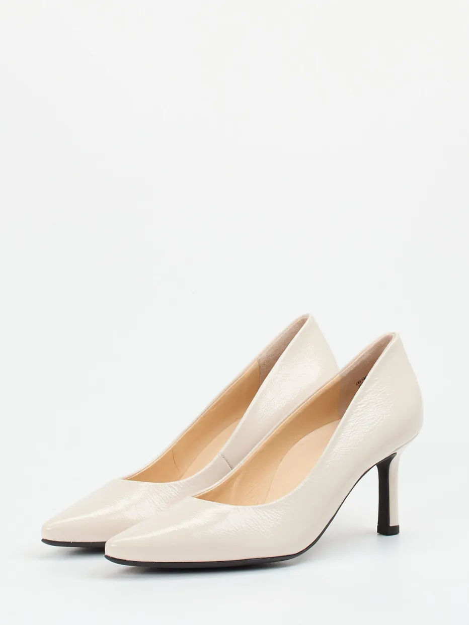 Damen Paul Green – Pumps aus Lackleder in Cremeweiß