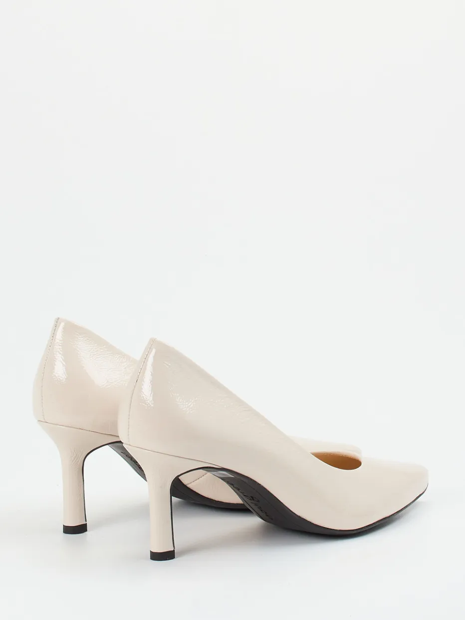 Damen Paul Green – Pumps aus Lackleder in Cremeweiß