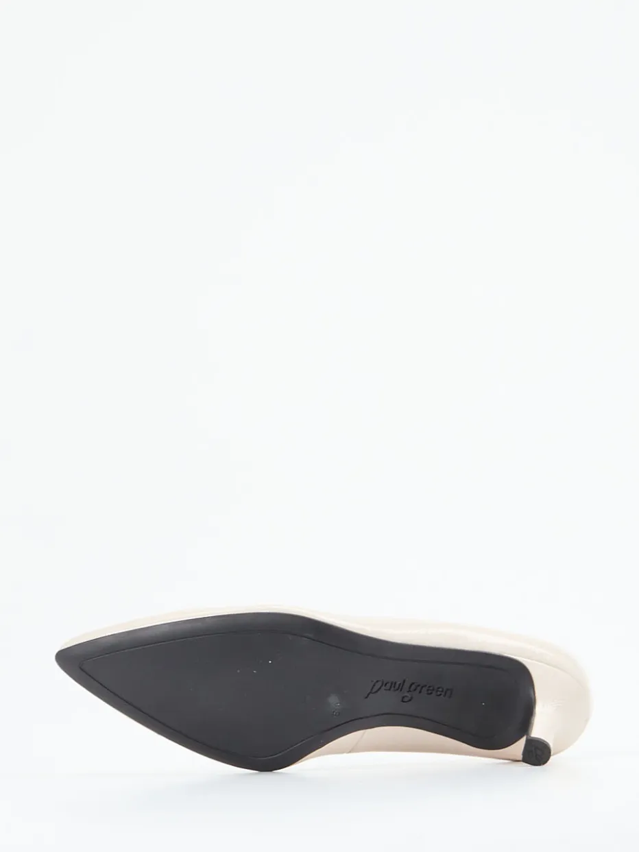 Damen Paul Green – Pumps aus Lackleder in Cremeweiß