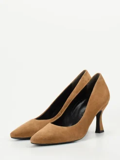 Damen Paul Green – Pumps aus Veloursleder cognac