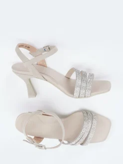 – Sandale aus Veloursleder mit Strass*Paul Green Outlet