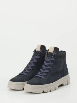 Damen Paul Green – Schnürboots aus Nubukleder Dunkel