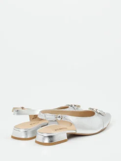 Damen Paul Green – Slingpumps aus Metallicleder in