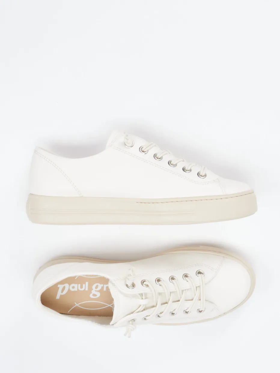 Damen Paul Green – Sneaker aus Kalbleder creme