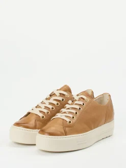 Damen Paul Green – Sneaker aus Kalbleder Cognac