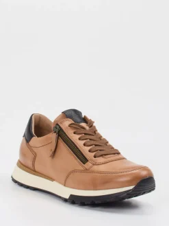 Damen Paul Green – Sneaker aus Kalbleder cognac