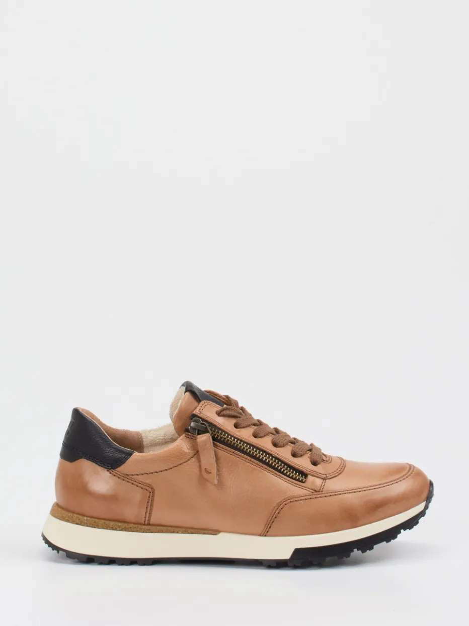 Damen Paul Green – Sneaker aus Kalbleder cognac