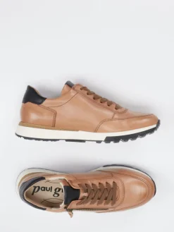 Damen Paul Green – Sneaker aus Kalbleder cognac