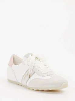 Damen Paul Green – Sneaker aus Leder-Mix in Offwhite