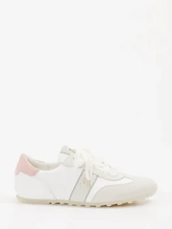 Damen Paul Green – Sneaker aus Leder-Mix in Offwhite