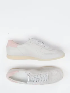 Damen Paul Green – Sneaker aus Ledermix in Offwhite