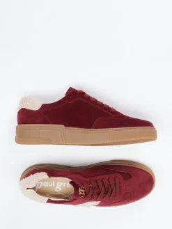 – Sneaker aus Veloursleder in Bordeaux*Paul Green Sale