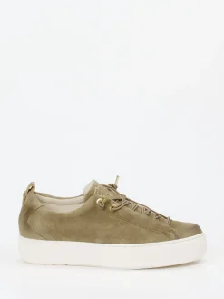 – Sneaker aus Veloursleder olivbeige*Paul Green Discount