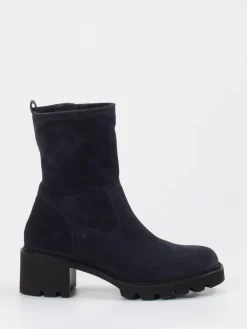 Damen Paul Green – Stiefelette aus Veloursleder Dunkel