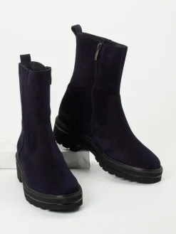 – Stiefeletten aus Veloursleder Dunkel*Paul Green