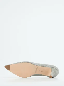 Damen Peter Kaiser – Pumps aus Metallic-Textil Silber