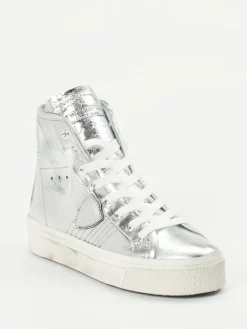 – High-Top Sneaker aus Metallicleder*Philippe Model Best