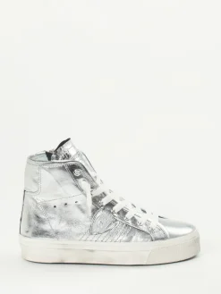– High-Top Sneaker aus Metallicleder*Philippe Model Best