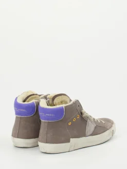 – High-Top Sneaker aus Kalbleder Taupe*Philippe Model Sale