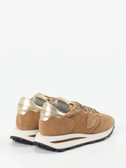 Damen Philippe Model – Retro-Sneaker aus Veloursleder Karamell