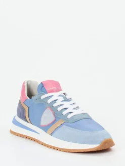 Damen Philippe Model – Retro-Sneaker aus Veloursleder himmel