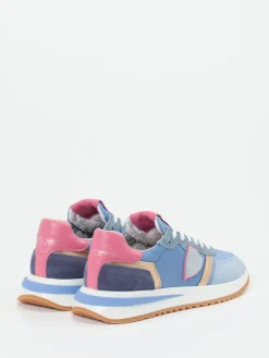 Damen Philippe Model – Retro-Sneaker aus Veloursleder himmel