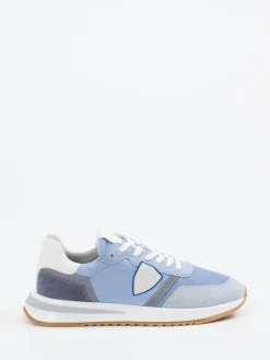 Herren Philippe Model – Retro-Sneaker aus Veloursleder und Mesh hell