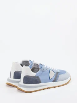 Herren Philippe Model – Retro-Sneaker aus Veloursleder und Mesh hell