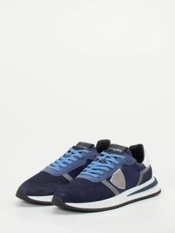 Herren Philippe Model – Retro-Sneaker aus Veloursleder Marine