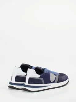 Herren Philippe Model – Retro-Sneaker aus Veloursleder Marine