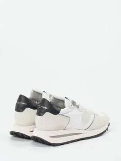 Herren Philippe Model – Retro-Sneaker aus Veloursleder Off-White