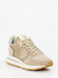 – Retro-Sneaker aus Veloursleder Beige*Philippe Model New