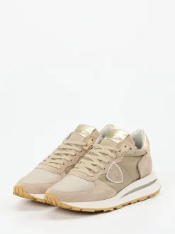 – Retro-Sneaker aus Veloursleder Beige*Philippe Model New