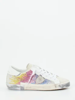 – Sneaker aus Veloursleder mit Strass*Philippe Model Online