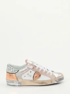 – Sneaker aus Metallicleder in Rosé-Silber*Philippe Model Sale