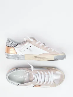 – Sneaker aus Metallicleder in Rosé-Silber*Philippe Model Sale