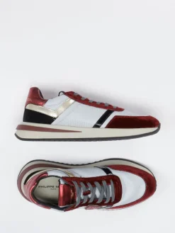 – Sneaker aus Velour/Textil weinrot*Philippe Model Outlet
