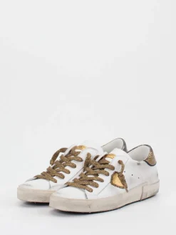 – Sneaker aus Glattleder in Gold*Philippe Model Sale