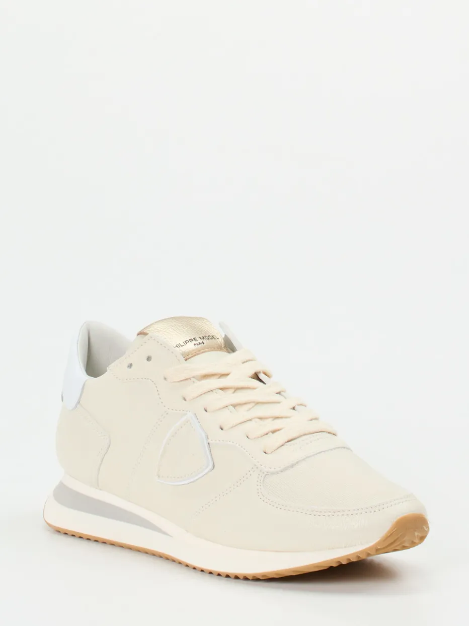 Damen Philippe Model – Sneaker aus Kalbleder in Cremeweiß