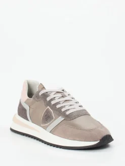 Damen Philippe Model – Sneaker aus Veloursleder in Taupe
