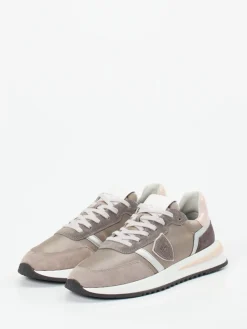 Damen Philippe Model – Sneaker aus Veloursleder in Taupe