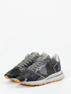 – Sneaker aus Ponyfell und Metallic-Leder*Philippe Model Best