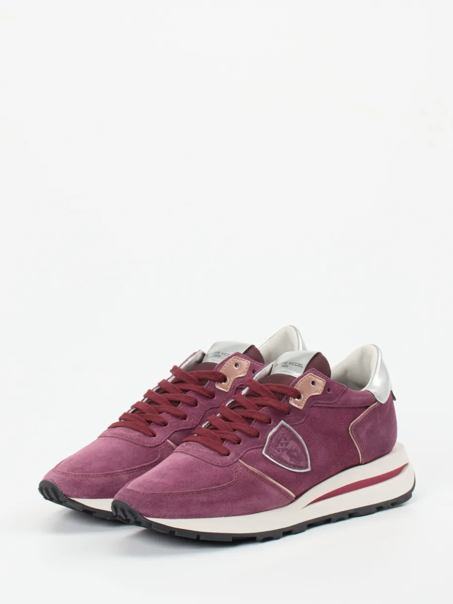 – Sneaker aus Veloursleder Beerenviolett*Philippe Model Outlet