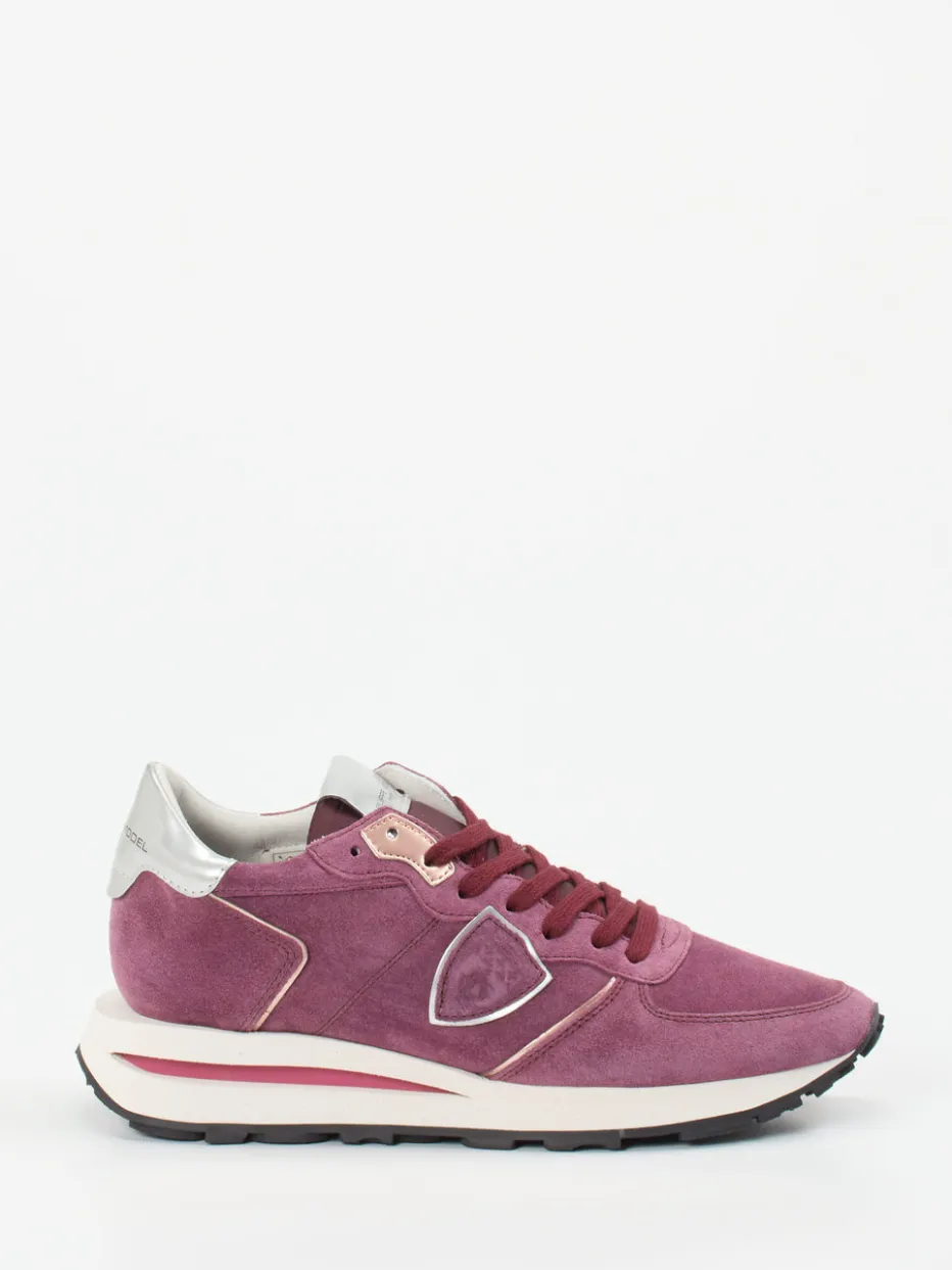 – Sneaker aus Veloursleder Beerenviolett*Philippe Model Outlet