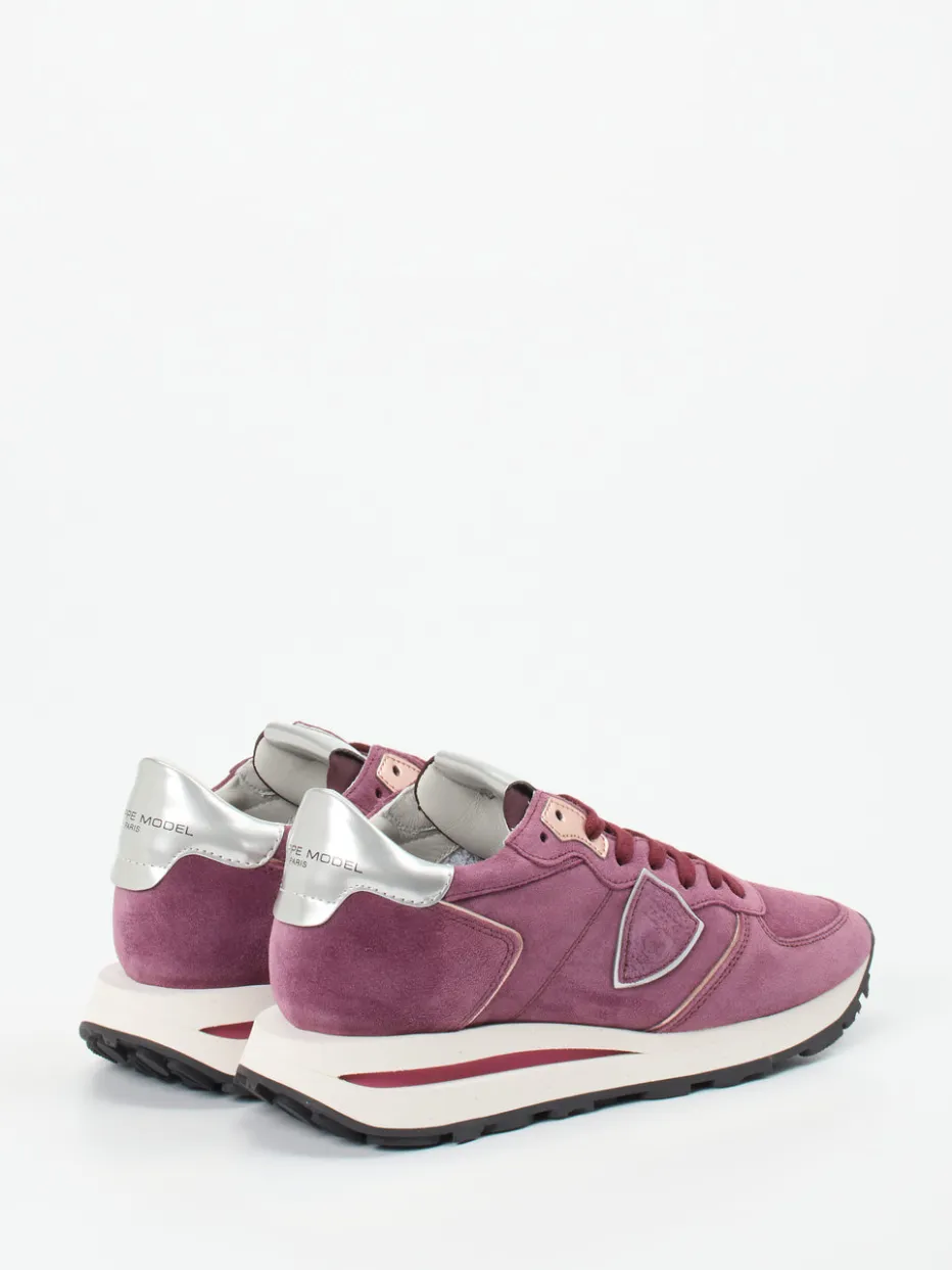 – Sneaker aus Veloursleder Beerenviolett*Philippe Model Outlet
