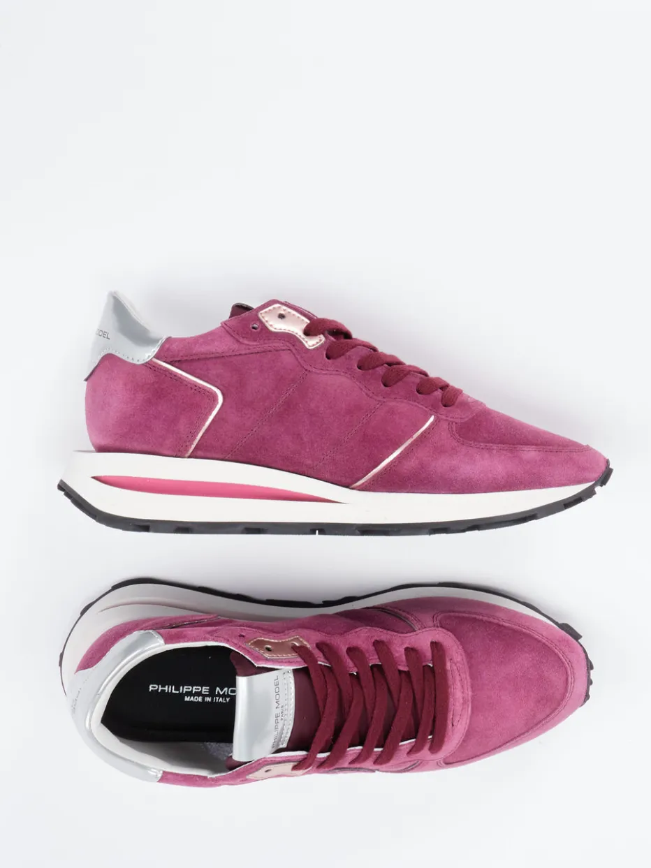 – Sneaker aus Veloursleder Beerenviolett*Philippe Model Outlet