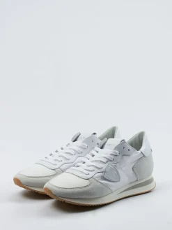 Damen Philippe Model – Sneaker aus Veloursleder Off-White